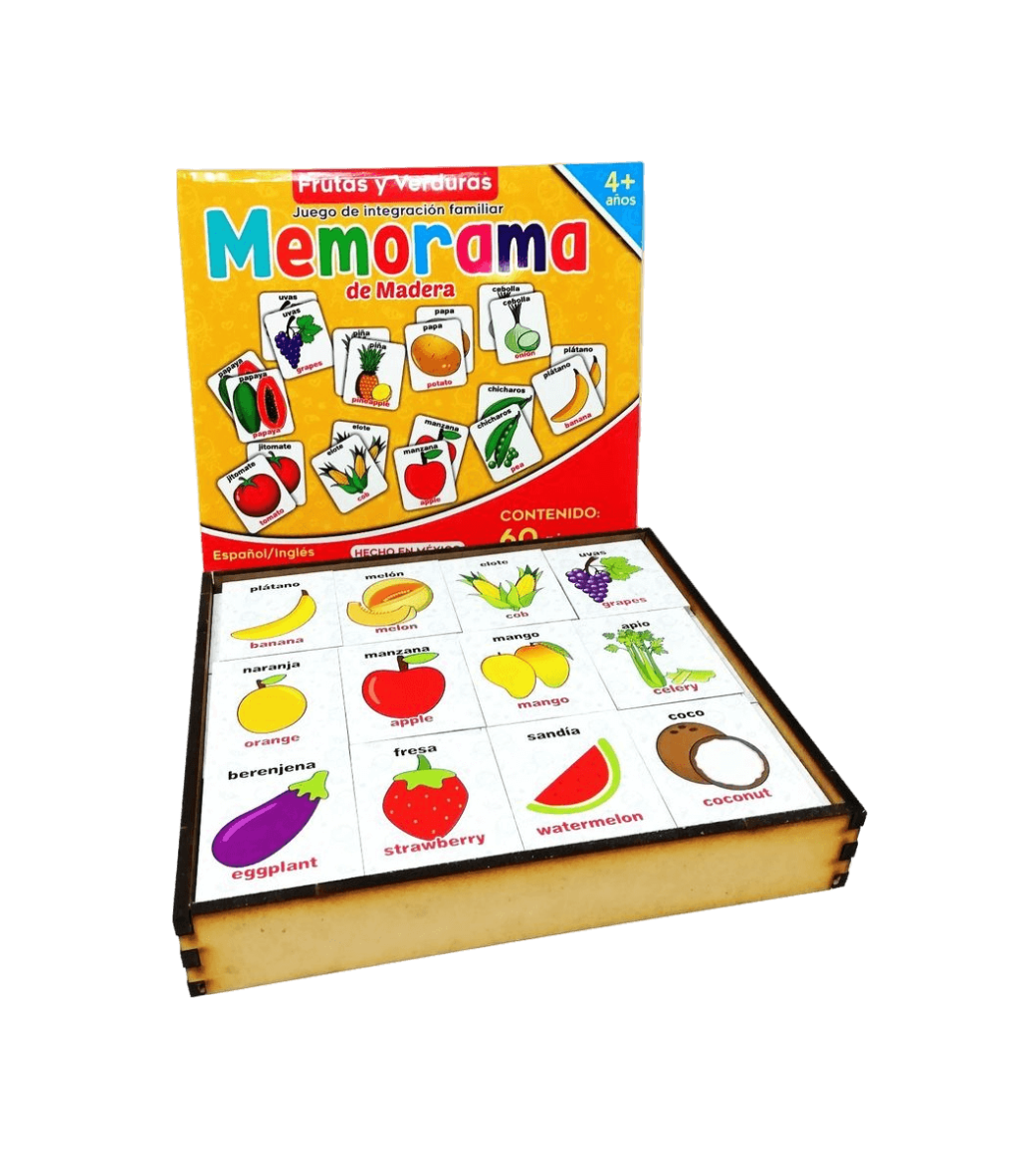 Memorama de Madera Frutas y Verduras